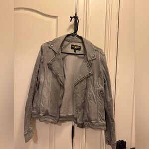 Lucky Brand Women's Light Gray Jean Jacket